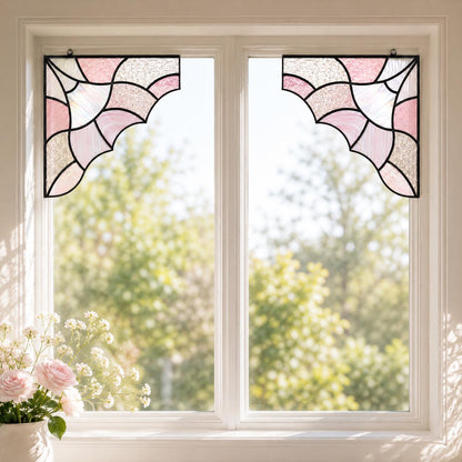 Close view showing color and texture in the pink aurora design