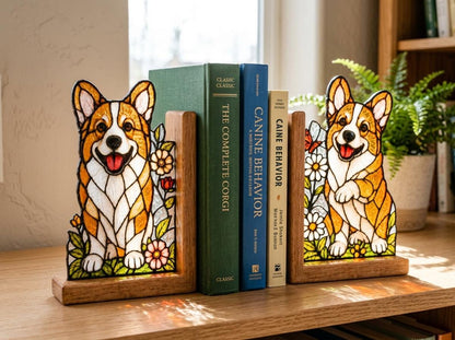Close view showing color and texture in the corgi design