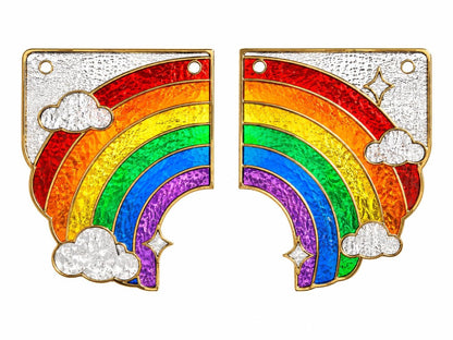 Additional view of the rainbow glass design