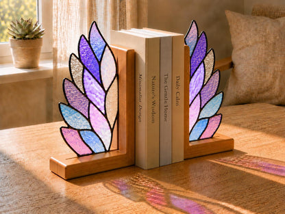 Scale or packaging view for the angel wing bookend set