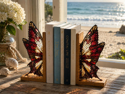 Close view showing color and texture in the gothic butterfly design