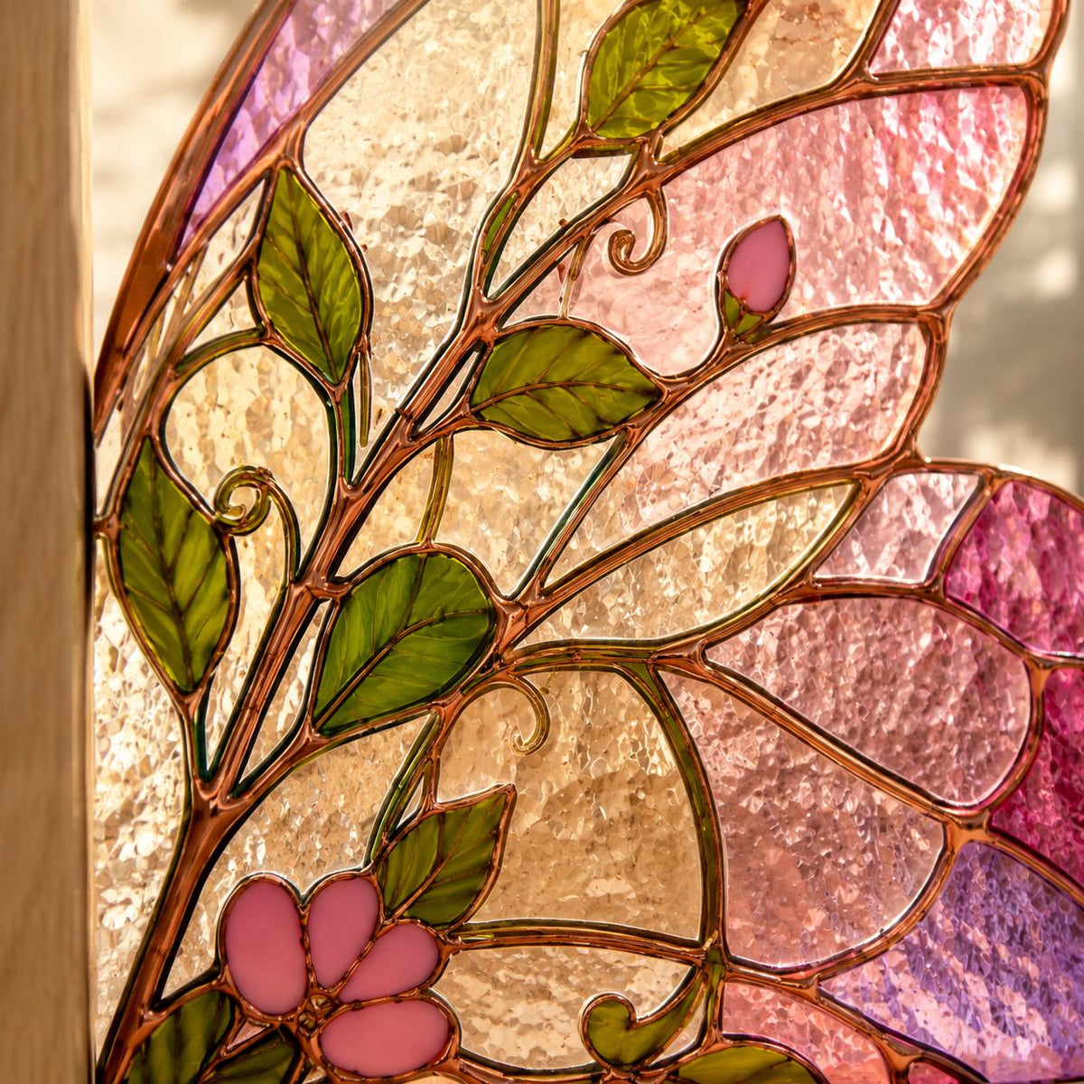 Pink Butterfly Wing bookend set arranged for indoor display