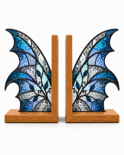 Additional view of the blue butterfly glass design