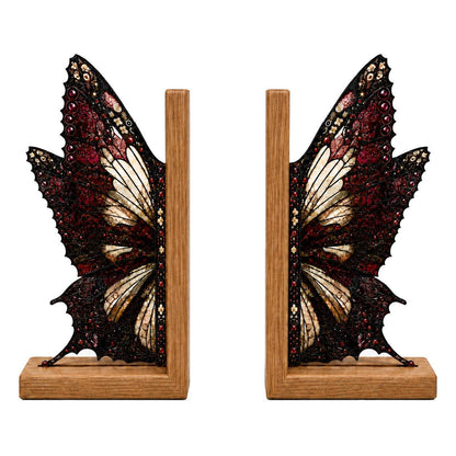 Additional view of the gothic butterfly glass design