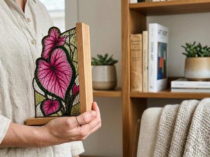 Additional view of the leaf glass design