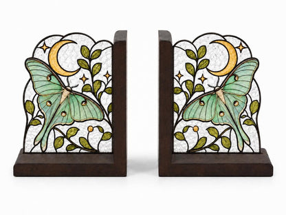 Additional view of the celestial luna moth glass design