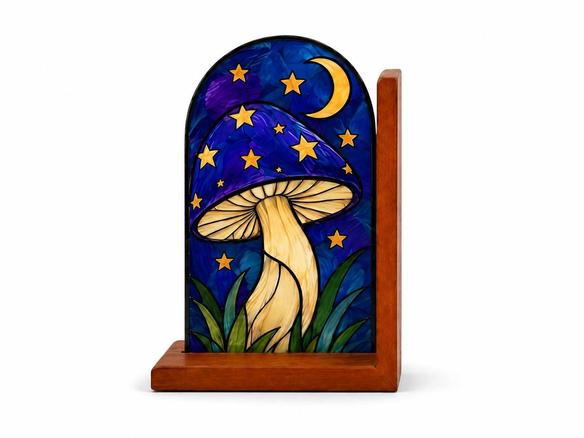 Additional view of the mushroom glass design