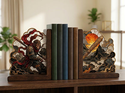 Sun Wukong bookend set arranged for indoor display