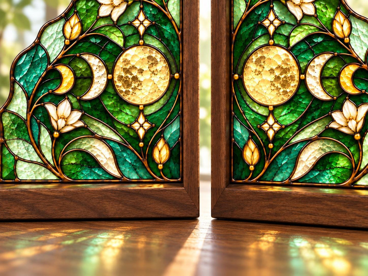 Scale or packaging view for the moon phase bookend set