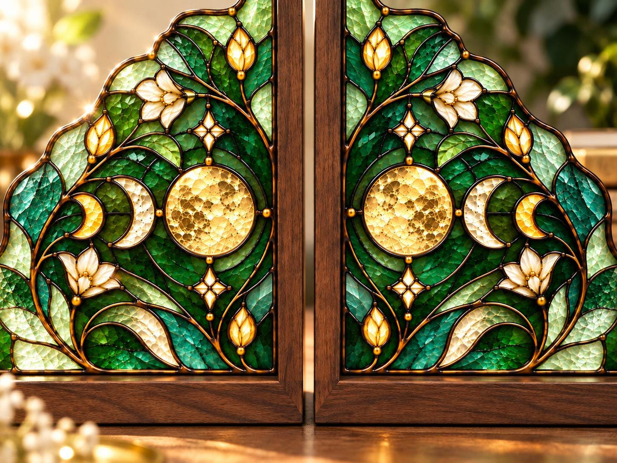 Additional view of the moon phase glass design