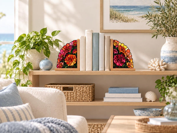 Stained Glass Bookends