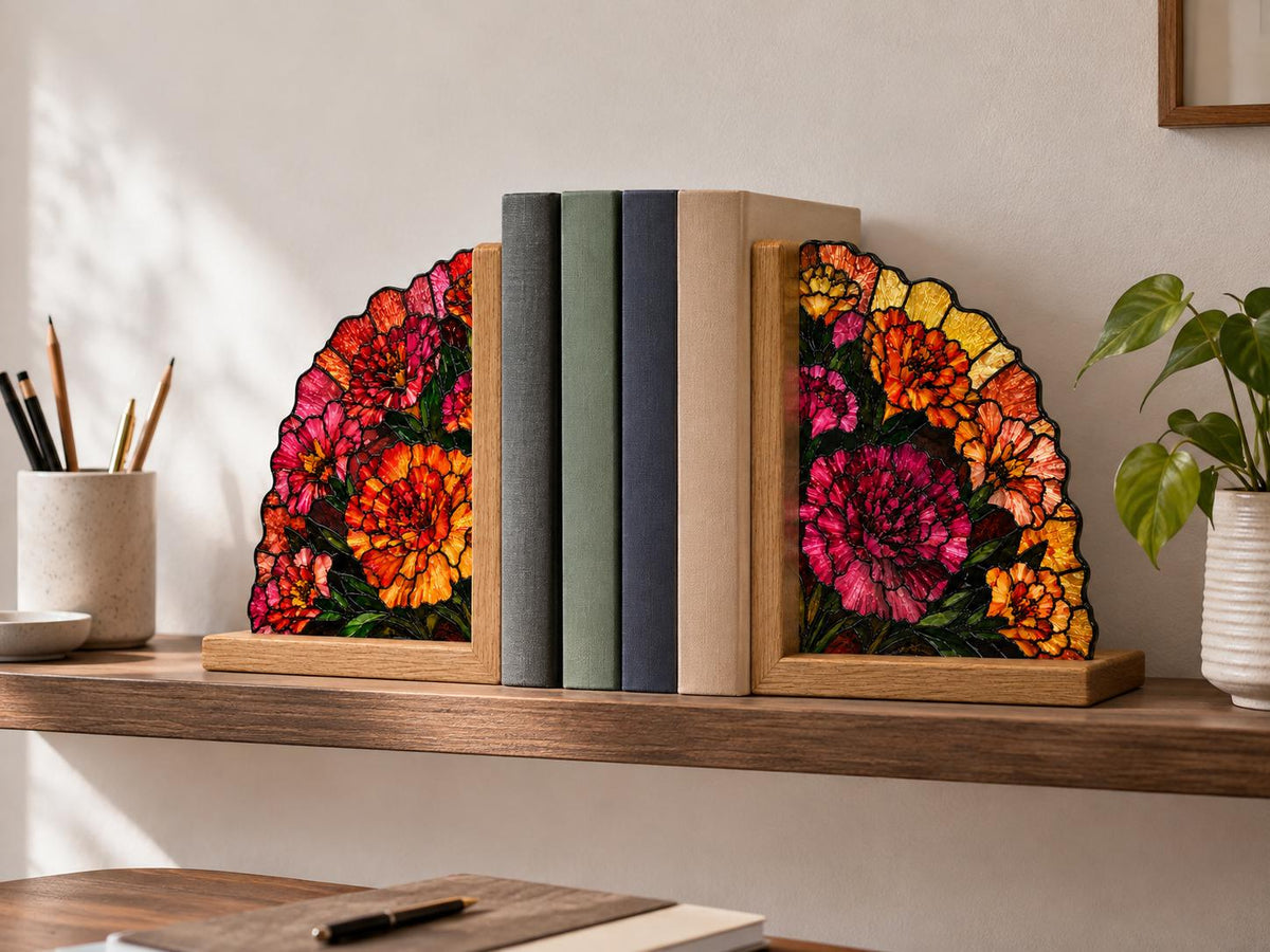 Close view showing color and texture in the vibrant floral design